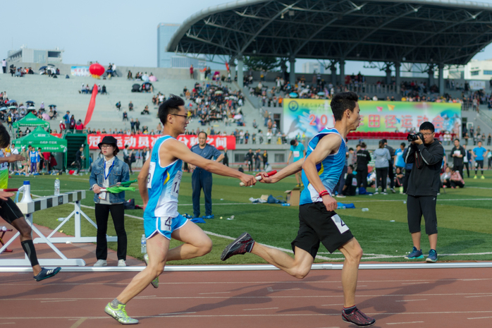 學生男子甲組4×100米比賽 夏煜翔攝